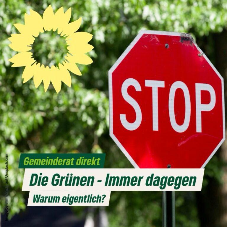 „Die Grünen – Immer dagegen“ – Warum eigentlich?