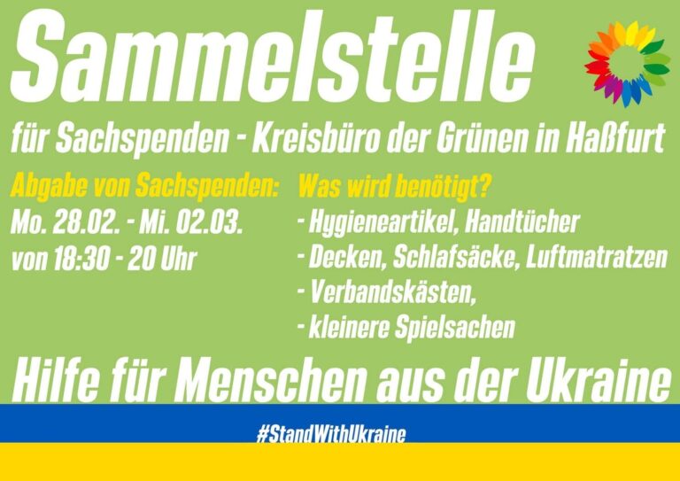 Sammlung für Menschen in der Ukraine
