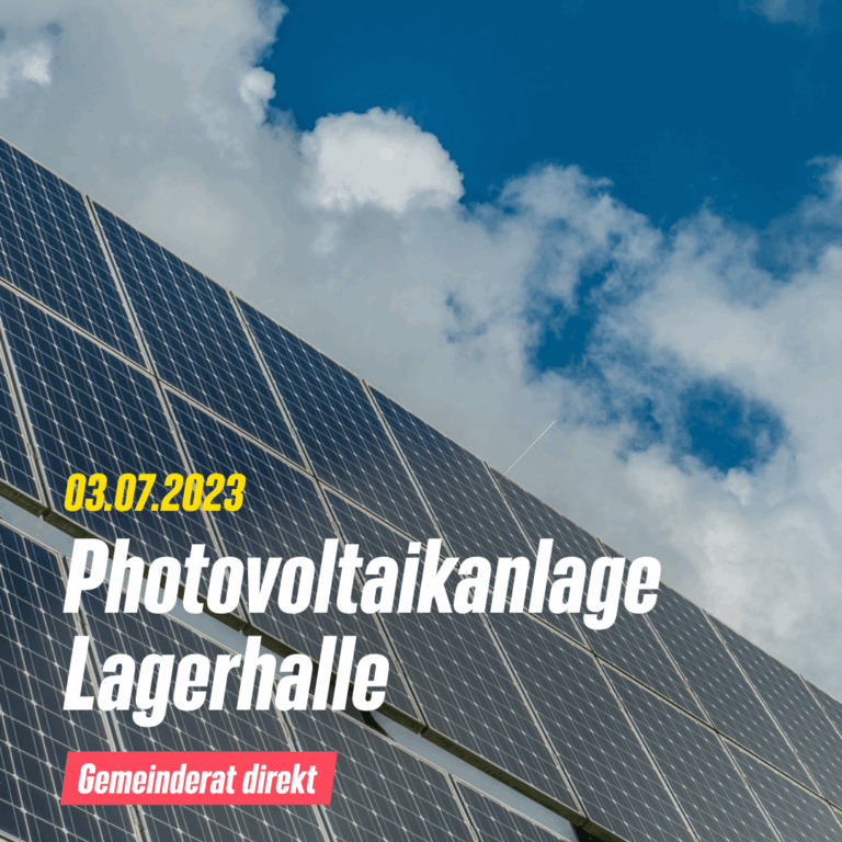 Doch noch eine Photovoltaik Anlage für die Lagerhalle